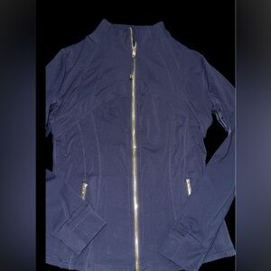 Navy Blue Define Jacket with Gold Accents